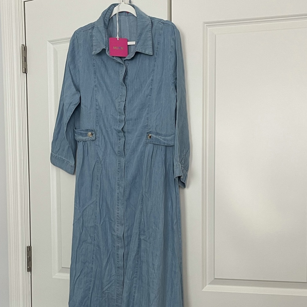Denim maxi dress size XL